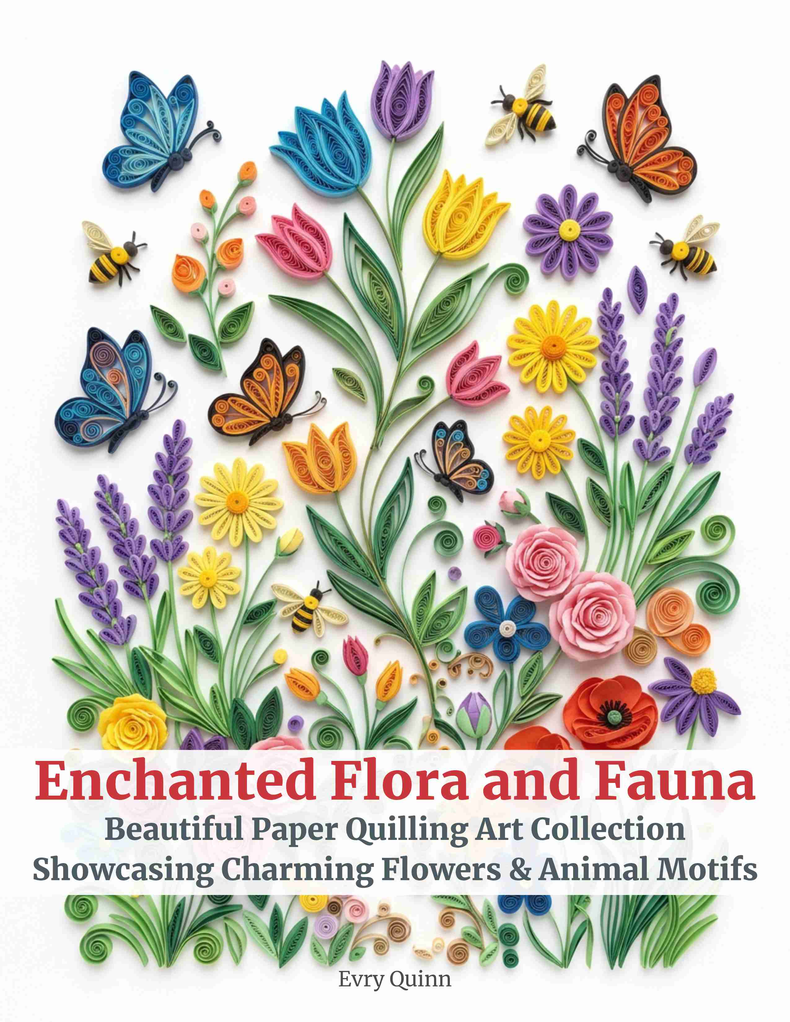 Enchanted Flora and Fauna Beautiful Paper Quilling Art Collection Showcasing Charming Flowers and Animal Motifs